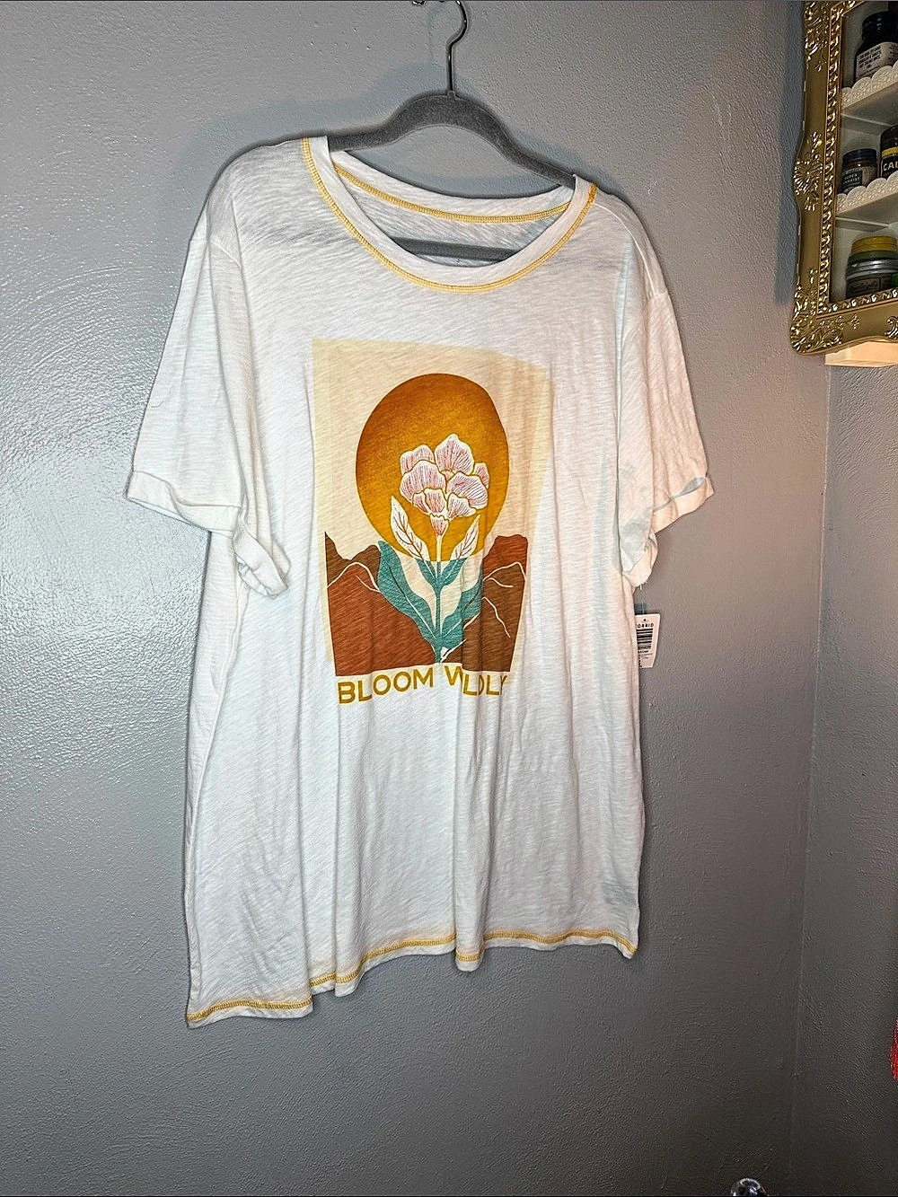 Torrid Bloom Relaxed Fit Heritage Slub Crew Neck Roll Sleeve Tee Size 3